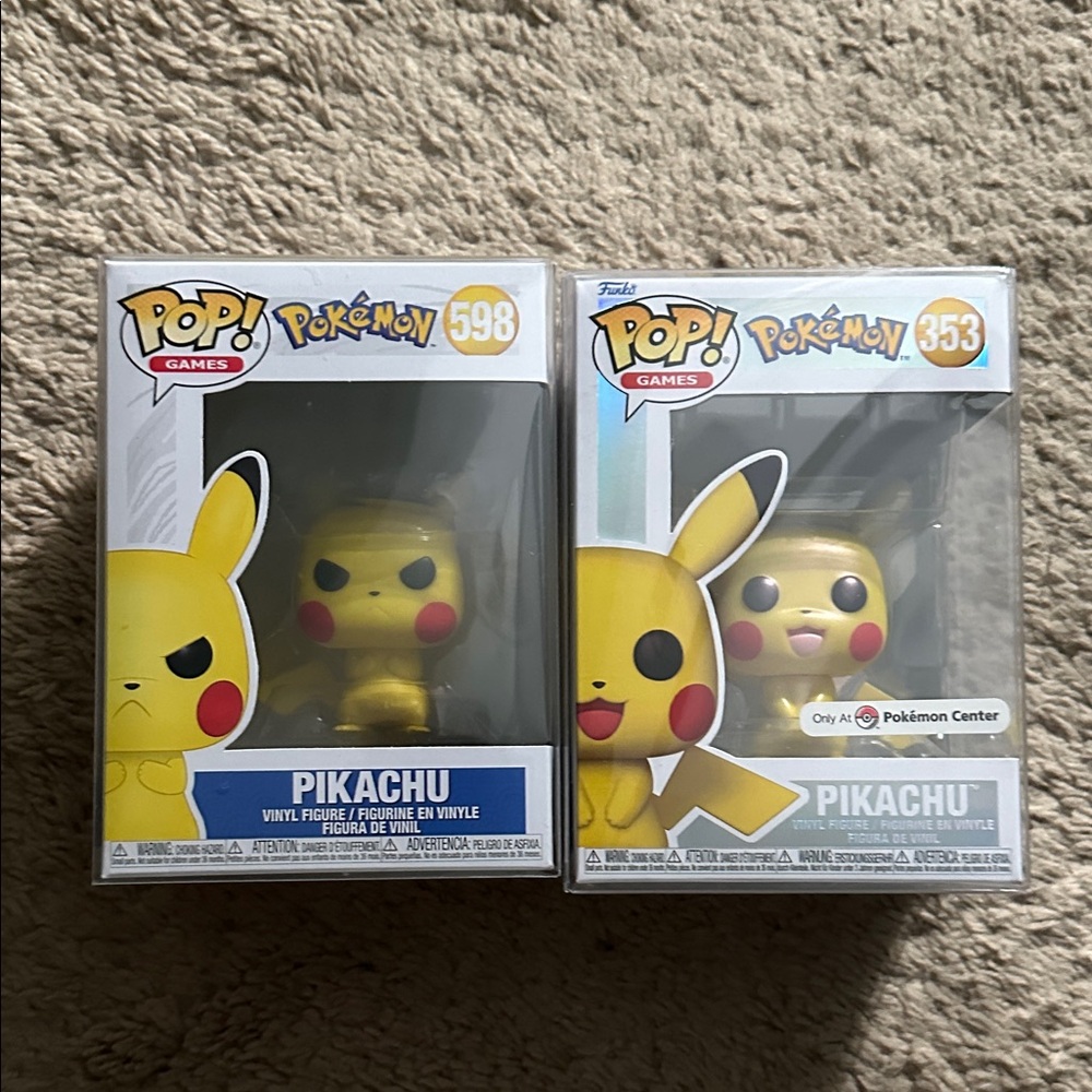 Funko Pop Pikachu Figures - Yellow and Gold